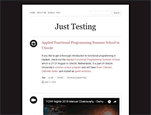 Tablet Screenshot of justtesting.org